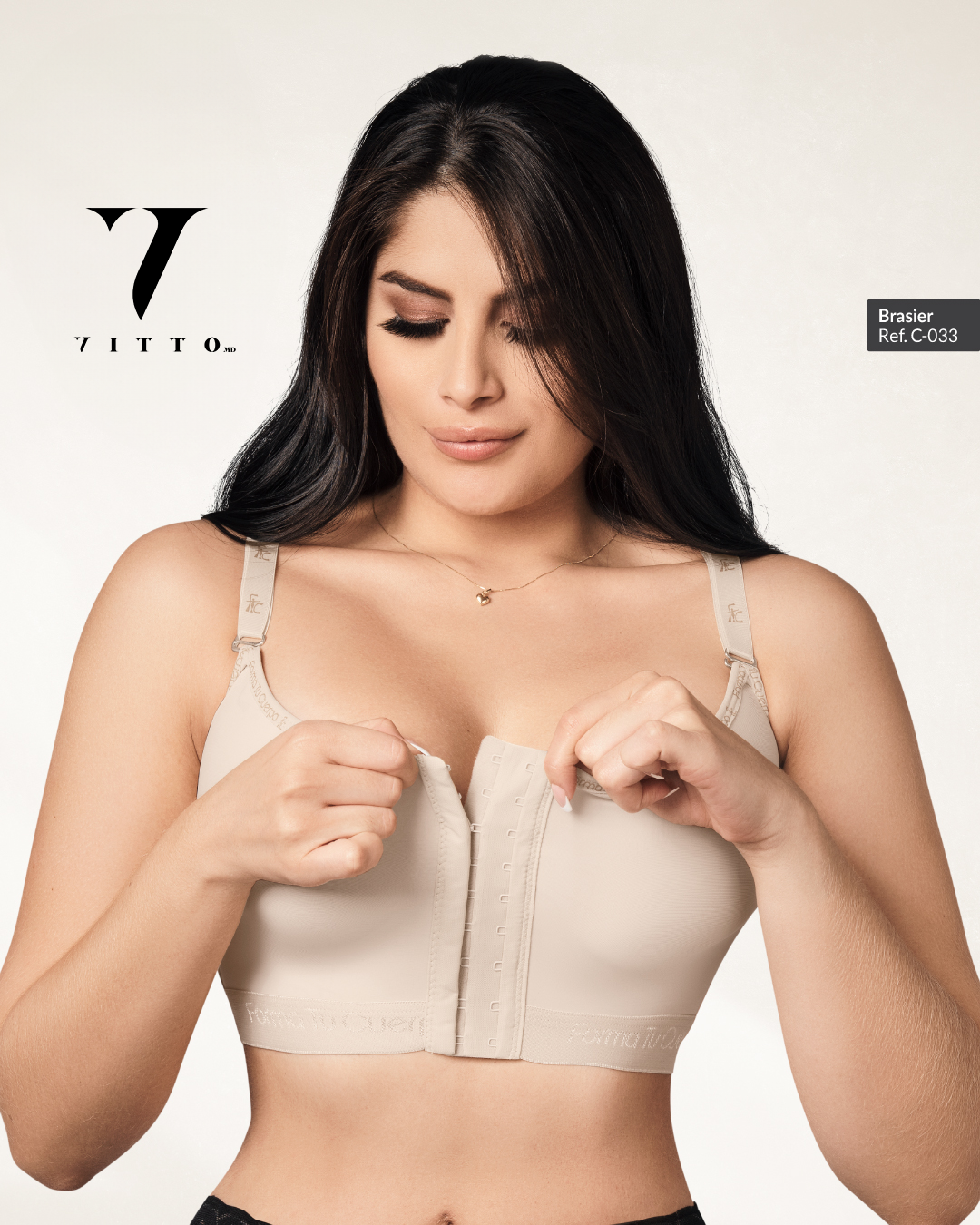 Bra With Girdle - Shaping Girdle- Fronts Snaps